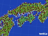 四国地方のアメダス実況(日照時間)(2015年08月03日)