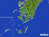 鹿児島県のアメダス実況(日照時間)(2015年08月03日)