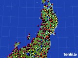 2015年08月04日の東北地方のアメダス(日照時間)