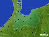 富山県のアメダス実況(日照時間)(2015年08月04日)