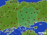 岡山県のアメダス実況(気温)(2015年08月04日)