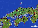 中国地方のアメダス実況(日照時間)(2015年08月05日)