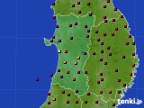 秋田県のアメダス実況(日照時間)(2015年08月05日)