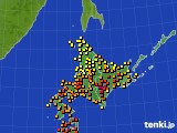 北海道地方のアメダス実況(気温)(2015年08月05日)