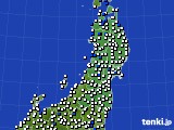 東北地方のアメダス実況(風向・風速)(2015年08月05日)