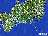東海地方のアメダス実況(風向・風速)(2015年08月05日)