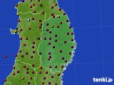 岩手県のアメダス実況(日照時間)(2015年08月06日)