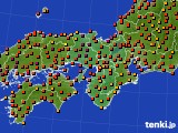 2015年08月06日の近畿地方のアメダス(気温)