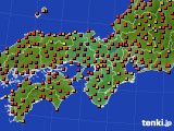 近畿地方のアメダス実況(気温)(2015年08月06日)