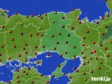 兵庫県のアメダス実況(気温)(2015年08月06日)