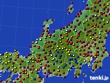 北陸地方のアメダス実況(日照時間)(2015年08月07日)