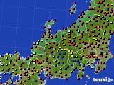 北陸地方のアメダス実況(日照時間)(2015年08月07日)