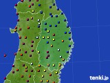 岩手県のアメダス実況(日照時間)(2015年08月07日)