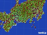 東海地方のアメダス実況(気温)(2015年08月07日)