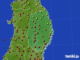 岩手県のアメダス実況(気温)(2015年08月07日)