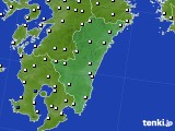 2015年08月07日の宮崎県のアメダス(風向・風速)