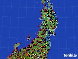 東北地方のアメダス実況(日照時間)(2015年08月08日)