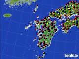 九州地方のアメダス実況(日照時間)(2015年08月08日)