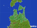 青森県のアメダス実況(気温)(2015年08月08日)