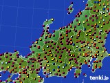 北陸地方のアメダス実況(日照時間)(2015年08月09日)