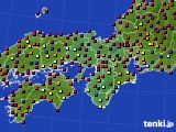 近畿地方のアメダス実況(日照時間)(2015年08月09日)