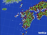 九州地方のアメダス実況(日照時間)(2015年08月09日)