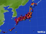 アメダス実況(日照時間)(2015年08月09日)