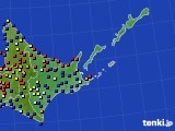 2015年08月09日の道東のアメダス(日照時間)