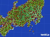 関東・甲信地方のアメダス実況(気温)(2015年08月09日)