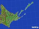 道東のアメダス実況(気温)(2015年08月09日)
