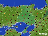 2015年08月09日の兵庫県のアメダス(気温)