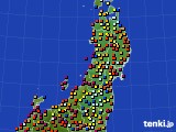 2015年08月10日の東北地方のアメダス(日照時間)