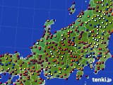 北陸地方のアメダス実況(日照時間)(2015年08月10日)