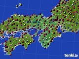 近畿地方のアメダス実況(日照時間)(2015年08月10日)