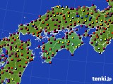 2015年08月10日の四国地方のアメダス(日照時間)