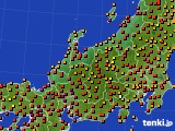 2015年08月10日の北陸地方のアメダス(気温)