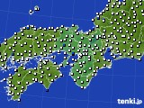 近畿地方のアメダス実況(風向・風速)(2015年08月10日)