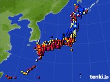 アメダス実況(日照時間)(2015年08月11日)