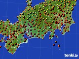 東海地方のアメダス実況(気温)(2015年08月11日)