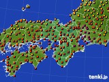 近畿地方のアメダス実況(気温)(2015年08月11日)