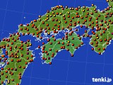 2015年08月11日の四国地方のアメダス(気温)