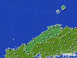 2015年08月11日の島根県のアメダス(風向・風速)