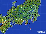 関東・甲信地方のアメダス実況(日照時間)(2015年08月12日)