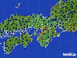 近畿地方のアメダス実況(日照時間)(2015年08月12日)