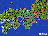 2015年08月12日の近畿地方のアメダス(気温)