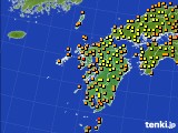 九州地方のアメダス実況(気温)(2015年08月12日)