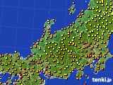 2015年08月13日の北陸地方のアメダス(気温)
