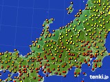 2015年08月14日の北陸地方のアメダス(気温)
