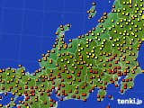 北陸地方のアメダス実況(気温)(2015年08月14日)