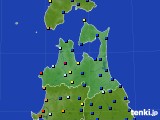青森県のアメダス実況(日照時間)(2015年08月15日)